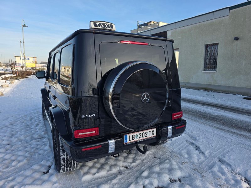 Mercedes G500 Taxi von Remmo Taxi im Wintereinsatz in der Steiermark